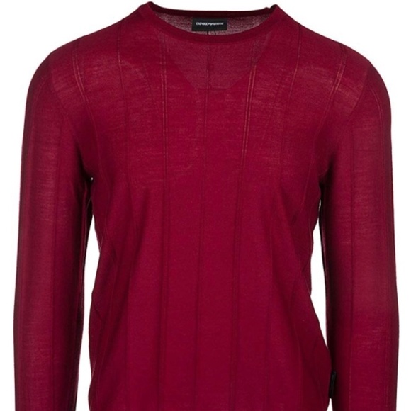 Emporio Armani Other - NWOT DEEP RED EMPORIO ARMANI WOOLPULLOVER